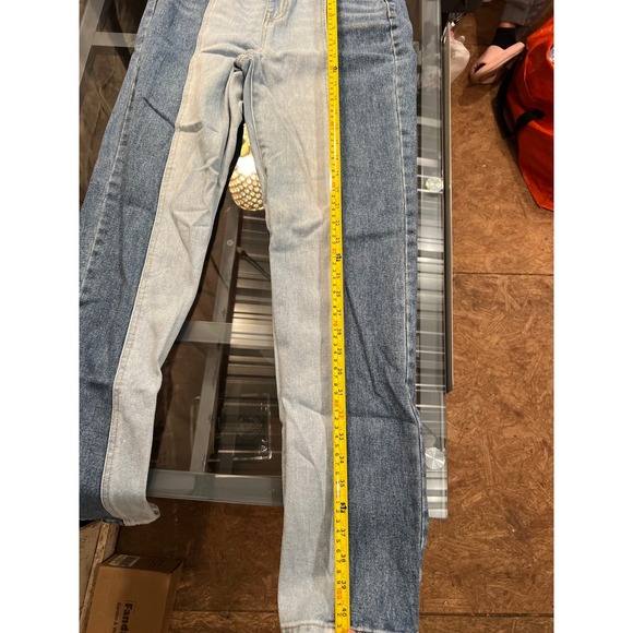PacSun Two Tone Colorblock Boyfriend Jeans Size 27 Blue Denim - Picture 4 of 5